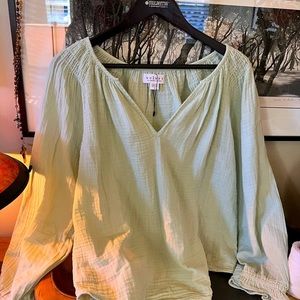 Velvet by Graham & Spencer gauzy peasant blouse